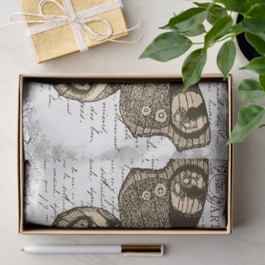 バタフライデコページティッシュペーパー-フランスのヴィンテージ 薄葉紙 (ギフト)