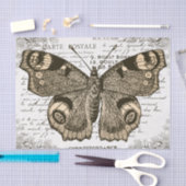 バタフライデコページティッシュペーパー-フランスのヴィンテージ 薄葉紙 (クラフト)