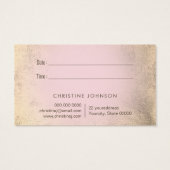 バタフライデザインアポイントメントカード (裏面)