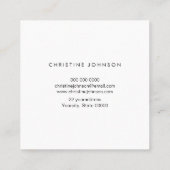 バタフライデザインスクエアビジネスカード スクエア名刺 (裏面)