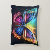バタフライデザインブラシ付きポリエステル枕 – ソフト アクセントクッション (裏面(縦))