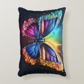 バタフライデザインブラシ付きポリエステル枕 – ソフト アクセントクッション (正面(垂直))