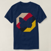 バタフライデザイン春サマーキャタピラー Tシャツ (デザイン正面)