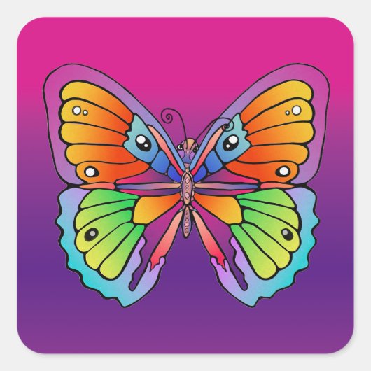 バタフライデザイン スクエアシール (正面)