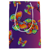 バタフライデザイン ミディアムペーパーバッグ (正面)