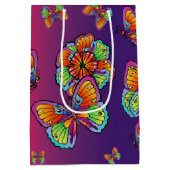 バタフライデザイン ミディアムペーパーバッグ (裏面)