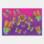 バタフライデザイン ラッピングペーパーシート (正面3)