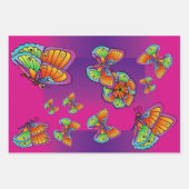 バタフライデザイン ラッピングペーパーシート (正面2)