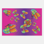 バタフライデザイン ラッピングペーパーシート (正面)