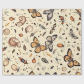 バタフライデザイン ラッピングペーパー (フラット)
