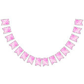 バタフライトス(ピンク) バンティングフラッグ (全)