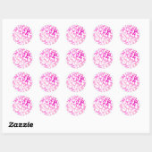 バタフライトス（ピンク） ラウンドシール (シート)