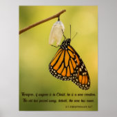 バタフライトランスフォーメーション2コリント5:17聖書 ポスター (正面)