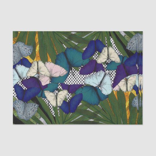 バタフライドットデコページ/ティッシュペーパー 薄葉紙 (正面)