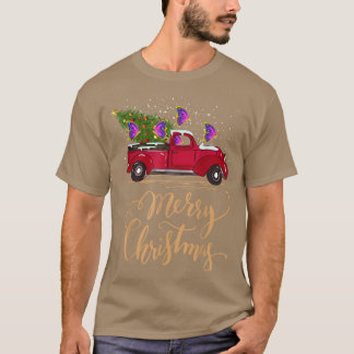 バタフライドライビングクリスマスツリートラックバタフライC Tシャツ