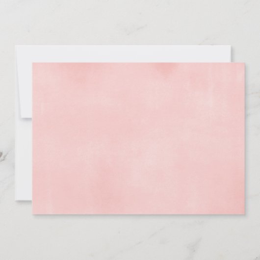 バタフライドライブスルー赤面ピンクバーガンディ女の子 招待状 (裏面)