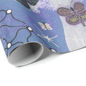 バタフライドリーミング原着ラッピング紙 ラッピングペーパー (ロールコーナー)