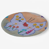 バタフライドリーミング紙プレート ペーパープレート (アングル)