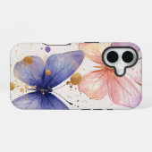 バタフライドリームスケープ – ソフトウォーター色の電話ケース iPhone 16ケース (裏面横)