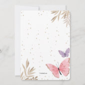 バタフライドリームズバースデーパーティー 招待状 (裏面)