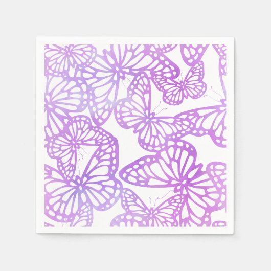 バタフライドリームズ(ラベンダー) スタンダードカクテルナプキン (正面)