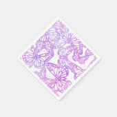バタフライドリームズ(ラベンダー) スタンダードカクテルナプキン (角)