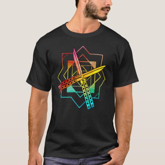 バタフライナイフバリソン引用文1 Tシャツ (正面)