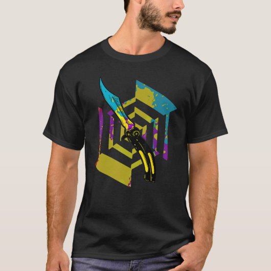 バタフライナイフバリソン引用文21 Tシャツ (正面)