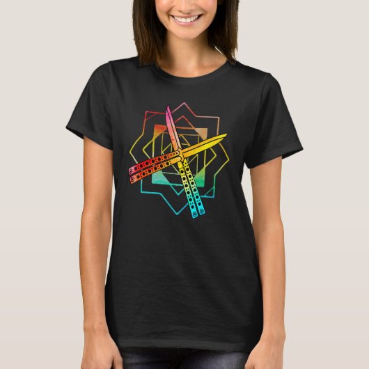 バタフライナイフバリソン引用文 Tシャツ (正面)