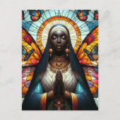 バタフライヌーンステンドグラス ポストカード (正面)