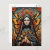 バタフライヌーンホールディングキャンドル ポストカード (正面/裏面)