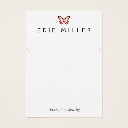 バタフライネックレスブレスレットディスプレイカード (正面)