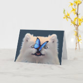 バタフライノーズ空白の – 全大事な行事カード カード (黄色い花)