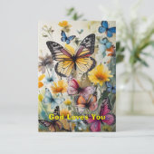 バタフライノートカード サンキューカード (スタンド正面)