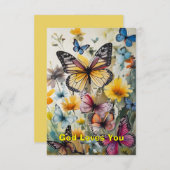 バタフライノートカード サンキューカード (正面/裏面)