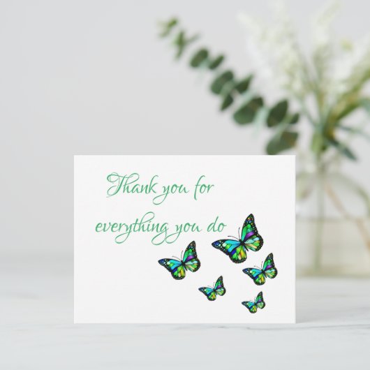 バタフライハガキをしてくれてありがとう ポストカード (スタンド正面)