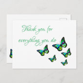 バタフライハガキをしてくれてありがとう ポストカード (正面/裏面)