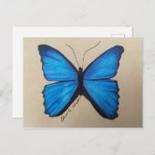 バタフライハガキ ポストカード (正面/裏面)