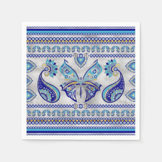 バタフライハザードアイオーナメント スタンダードカクテルナプキン (正面)