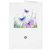 バタフライハッピーマザーズデイカード – カスタマイズ可能 (裏面)