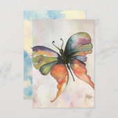 バタフライハピネスフラットサンキューカード サンキューカード (正面/裏面)