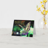 バタフライハピネス引用文感動的ノート カード (黄色い花)