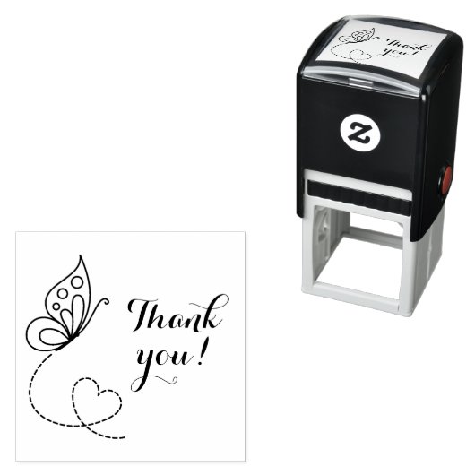 バタフライハートありがとう セルフインキングスタンプ (インサイチュ)