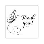 バタフライハートありがとう セルフインキングスタンプ (デザイン)