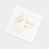 バタフライハートありがとう 箔ナプキン (左)