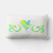 バタフライハートとリリーレインボワート ランバークッション (裏面)