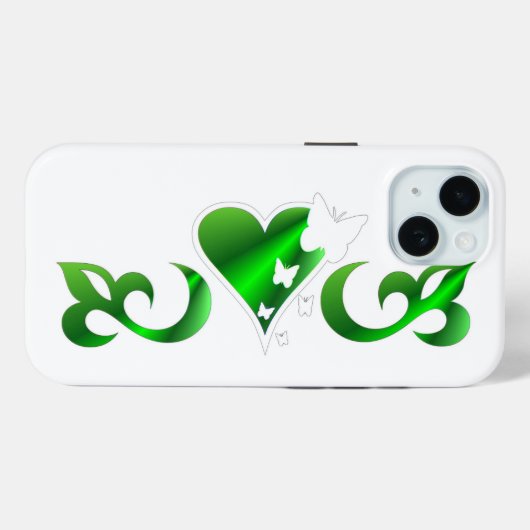 バタフライハートとリリーレインボワート Case-Mate iPhoneケース (裏面 (横))