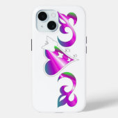 バタフライハートとリリーレインボワート Case-Mate iPhoneケース (裏面)