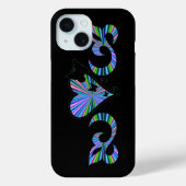 バタフライハートとリリーレインボワート Case-Mate iPhoneケース (裏面)