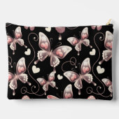 バタフライハートアクセサリーパウチトラベルバッグ アクセサリーポーチ (裏面)